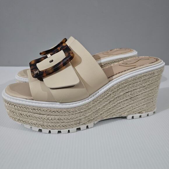 NEW Sam Edelman Livi Sandal Womens 9.5 Summer Sand Espadrille Platform Wedge - Picture 13 of 13